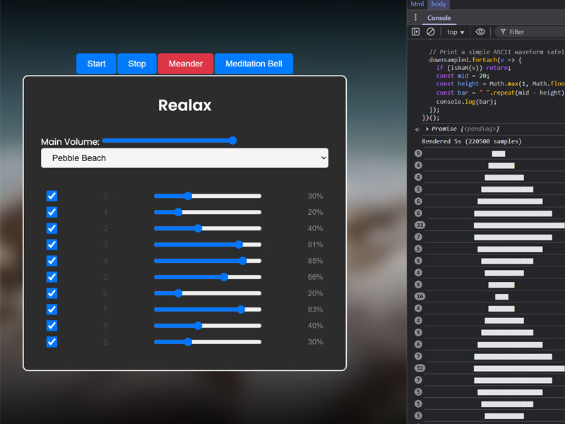 Realax audio flight recorder feature